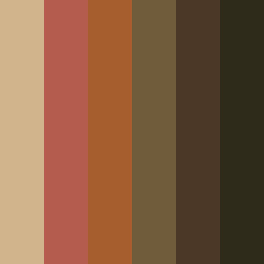Download shades of brown green color palette PNG image (square)