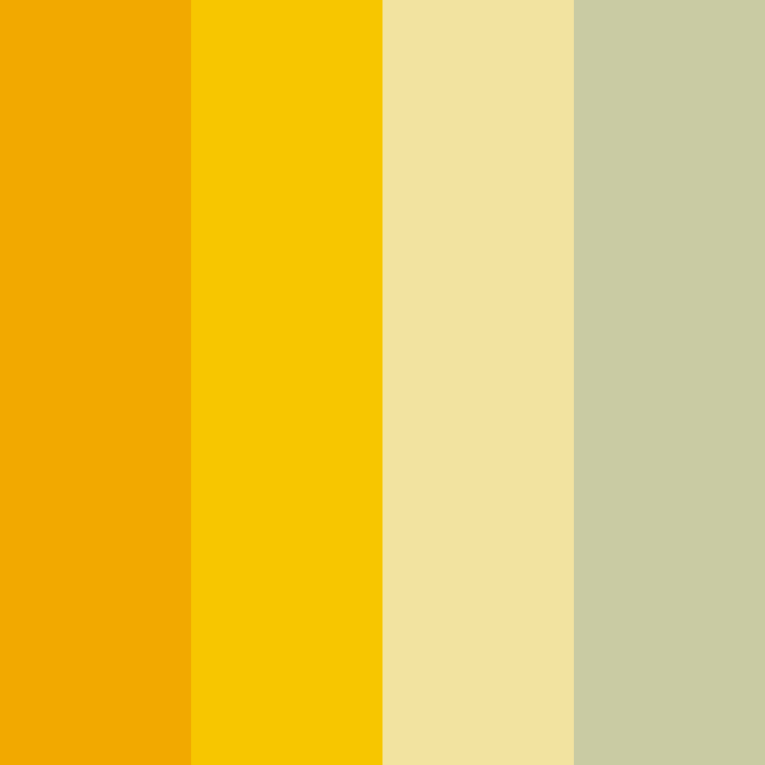 Download yellow sunshine color palette PNG image (square)