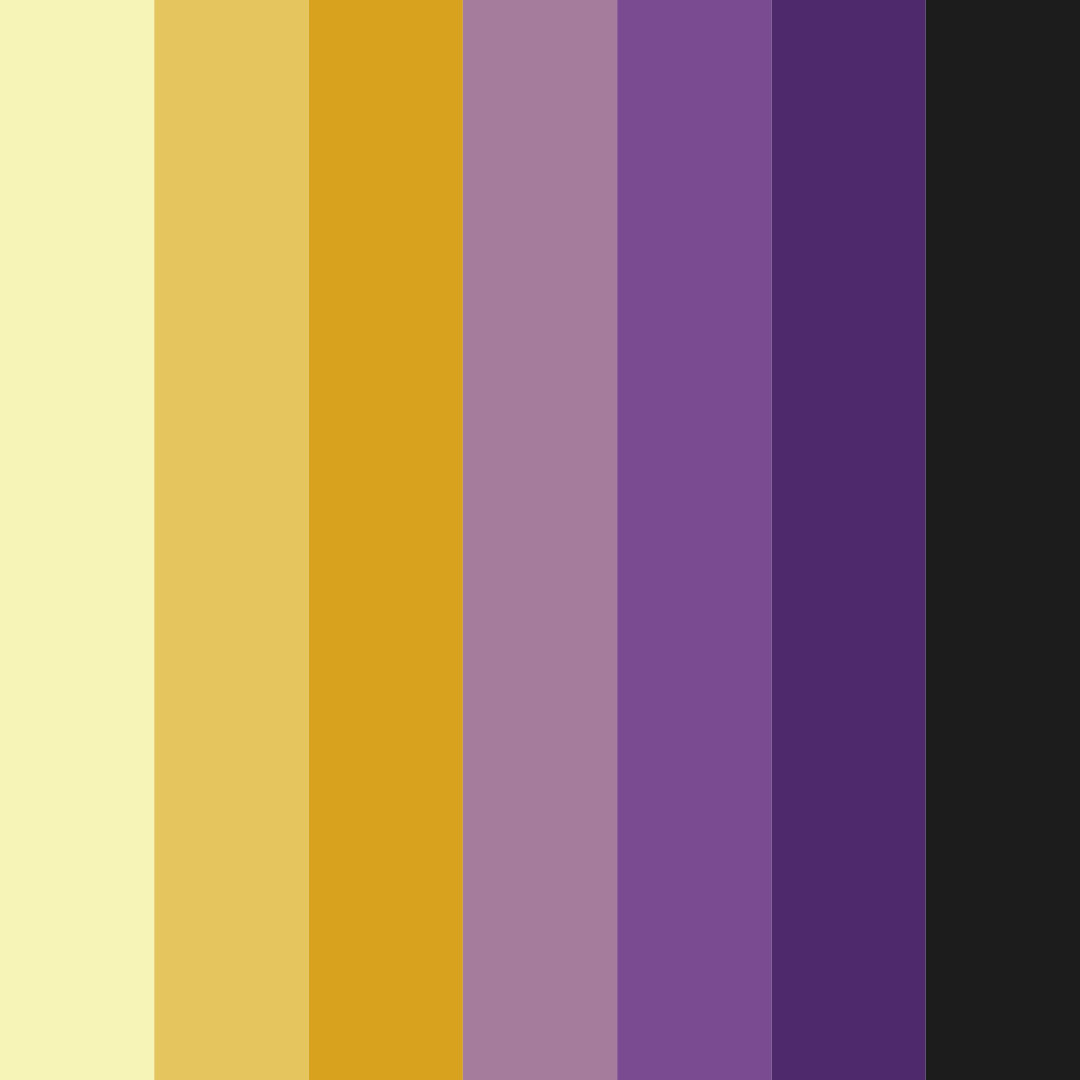 Download black and yellow dusk color palette PNG image (square)