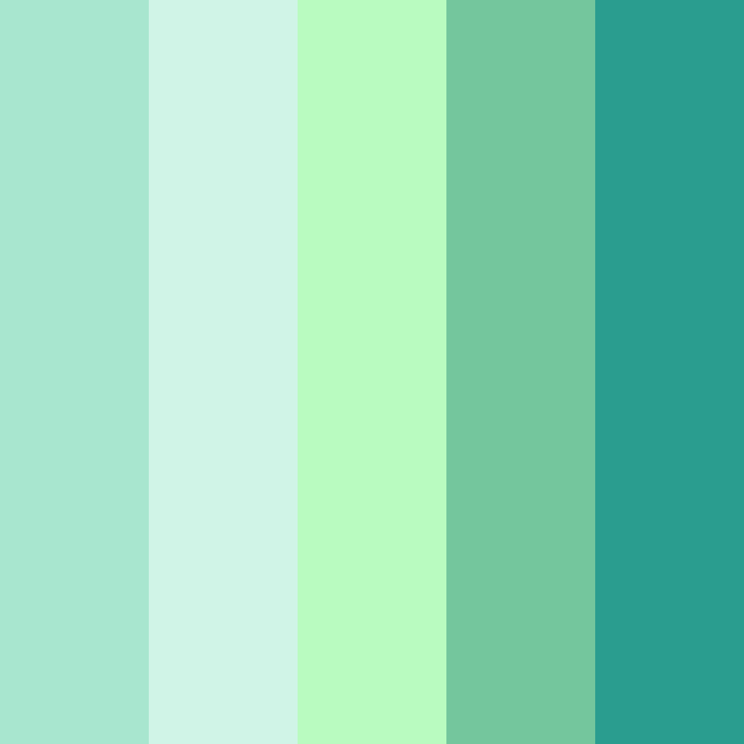Download shades of verde color palette PNG image (square)
