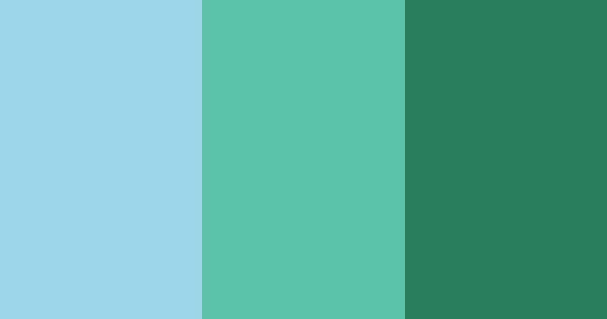 Download teal blue color palette PNG image (landscape)