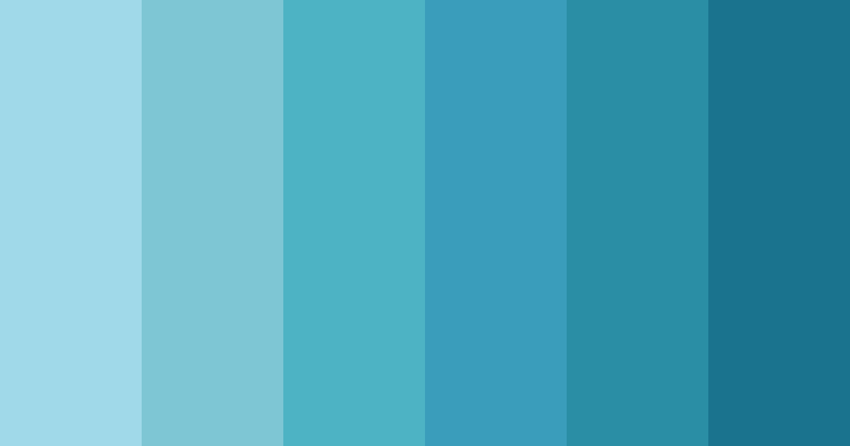 Download shades of aqua color palette PNG image (landscape)