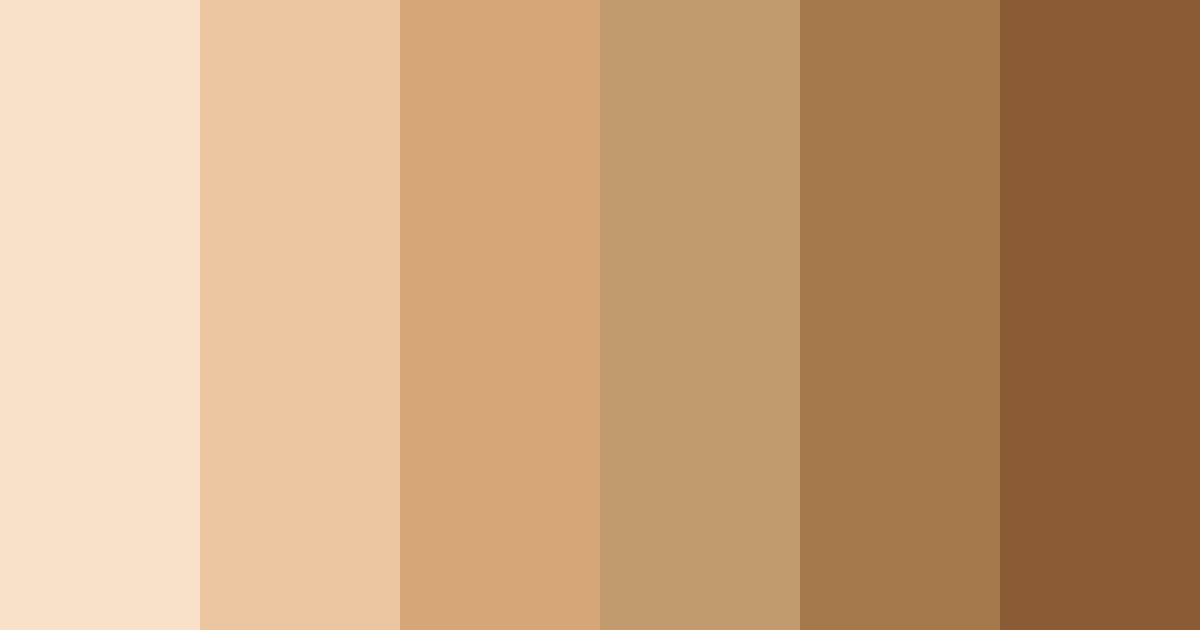 Download warm beige shades color palette PNG image (landscape)