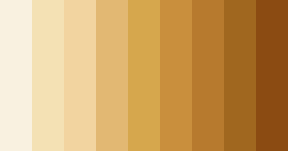 Download golden harvest hues color palette PNG image (landscape)