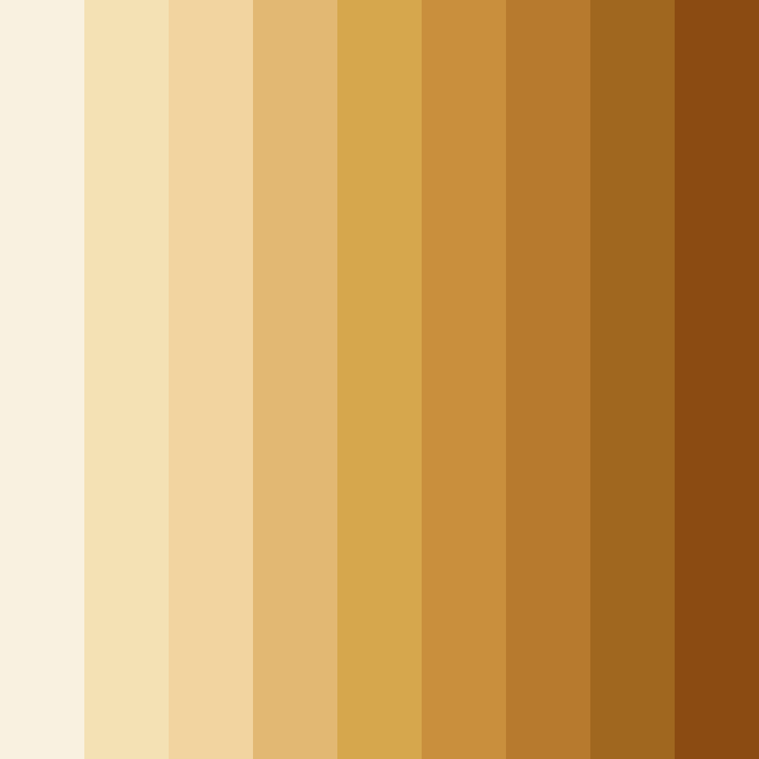 Download golden harvest hues color palette PNG image (square)