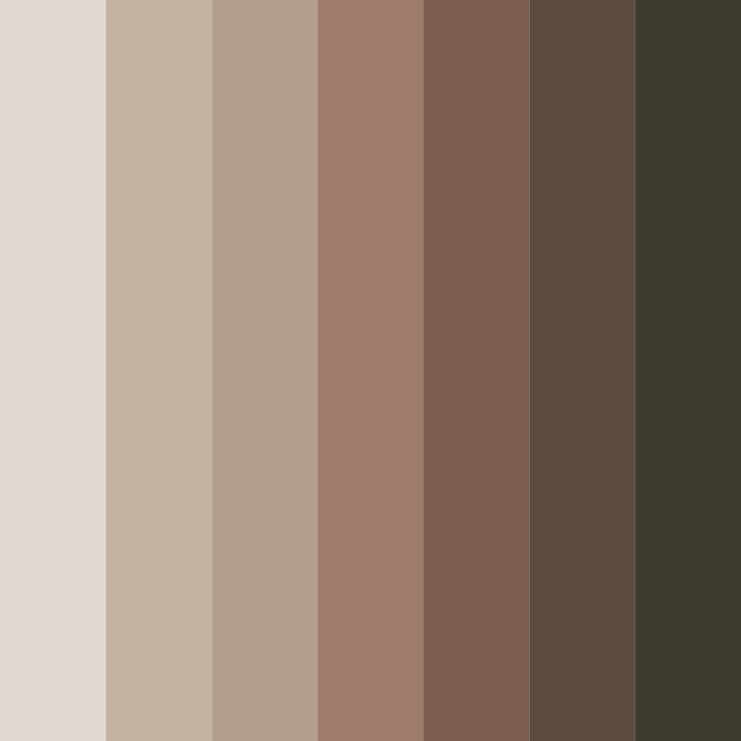 Download serene earthtones color palette PNG image (square)