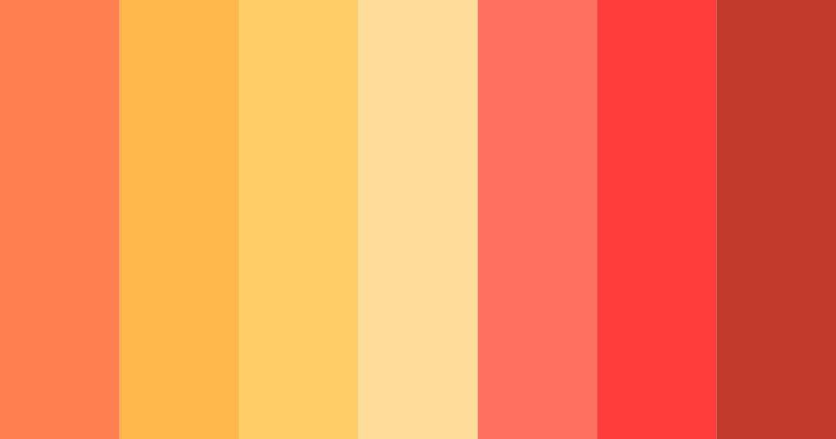 Download colorful coral color palette PNG image (landscape)