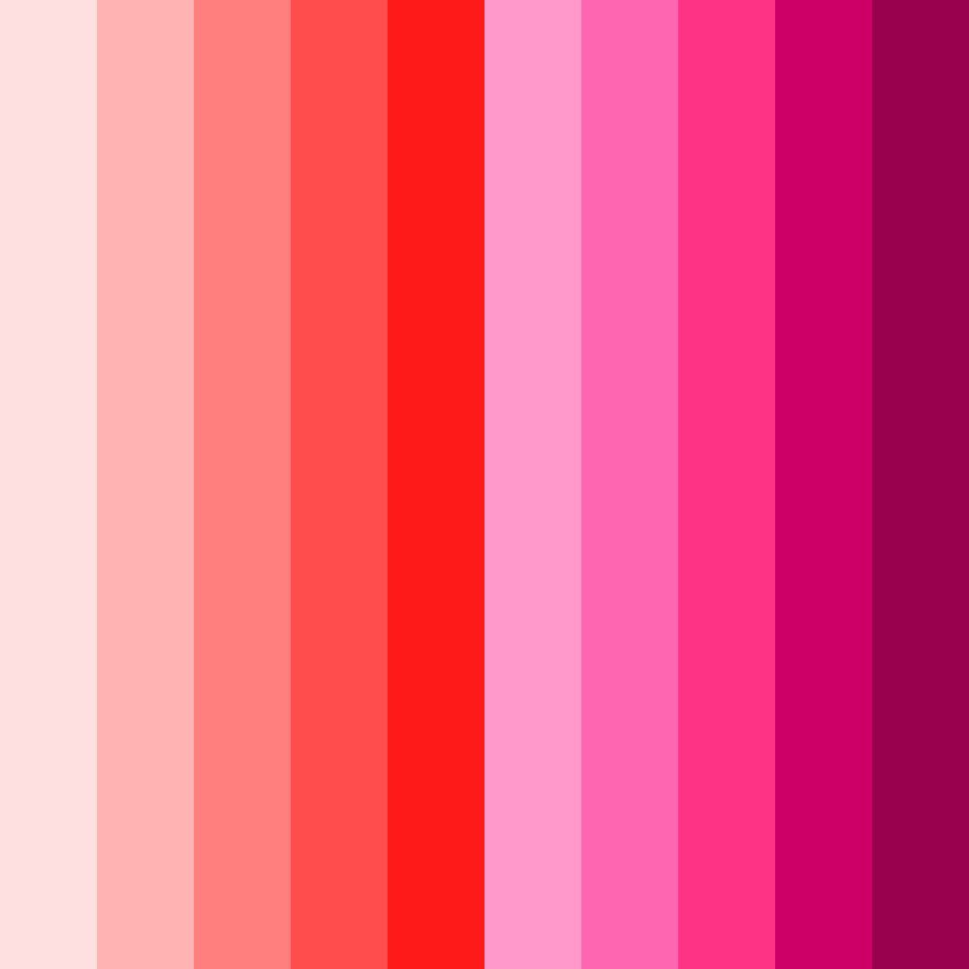 Download pink sorbet color palette PNG image (square)