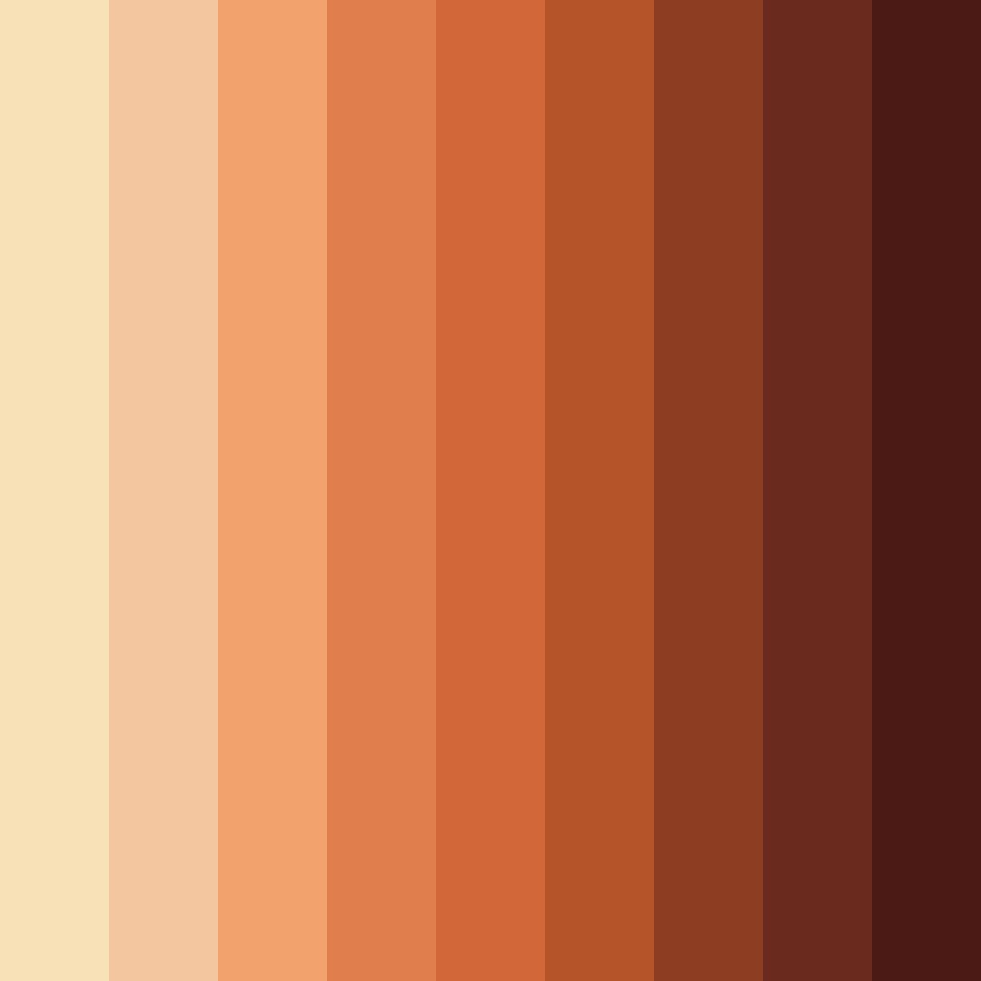 Download orange moonlight color palette PNG image (square)