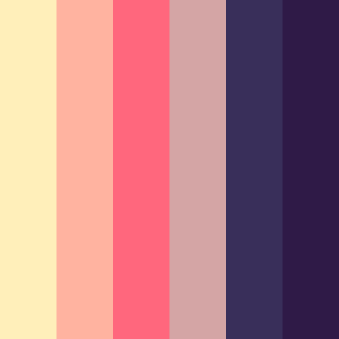 Download sunset reverie color palette PNG image (square)
