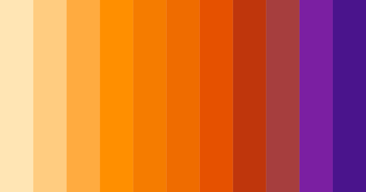 Download tropical sunset harmony color palette PNG image (landscape)