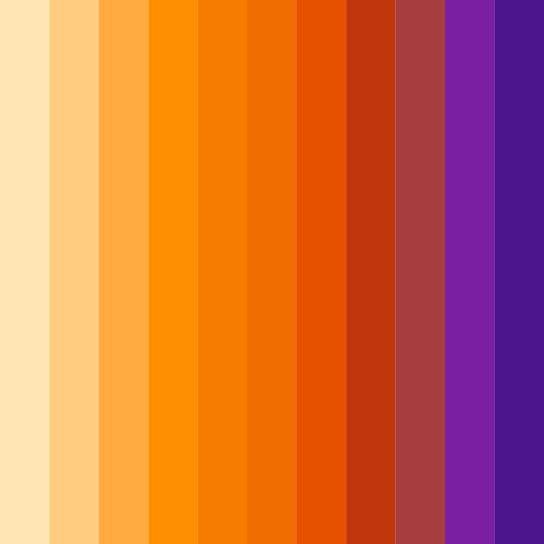 Download tropical sunset harmony color palette PNG image (square)