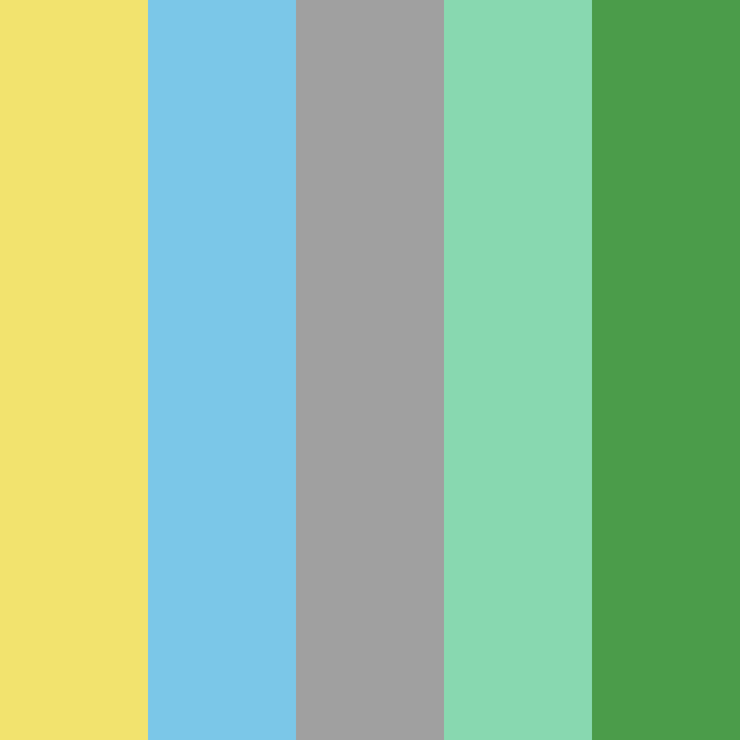 Download coastal serenity color palette PNG image (square)