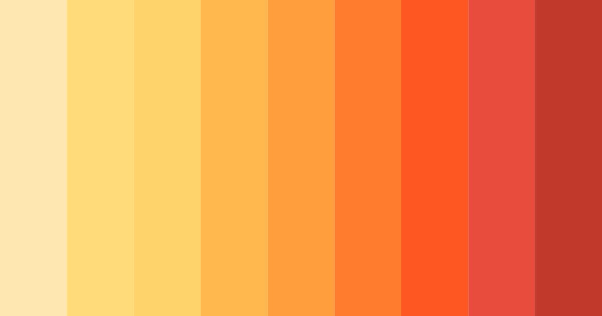 Download sunset orange color palette PNG image (landscape)