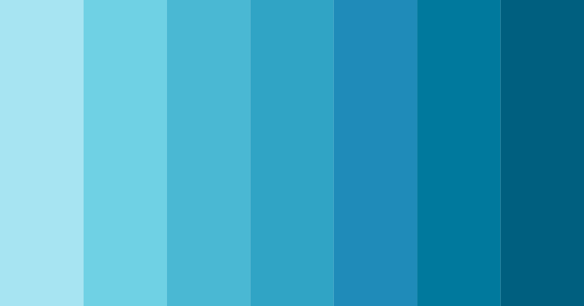 Download tropical aqua dream color palette PNG image (landscape)