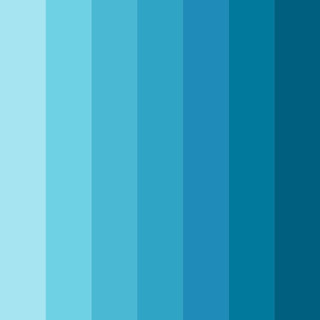 Download tropical aqua dream color palette PNG image (square)