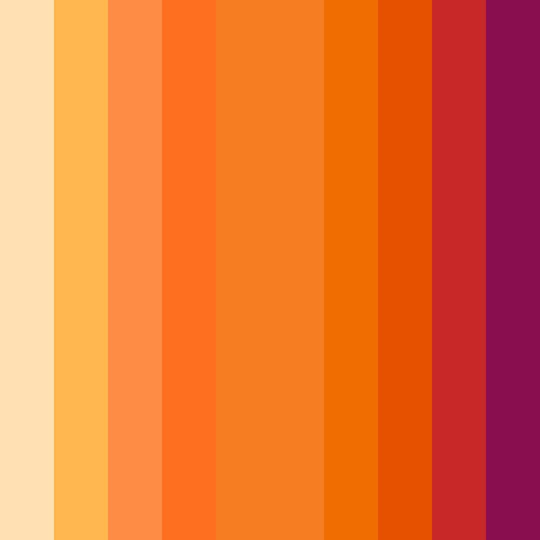 Download sunset sorbet color palette PNG image (square)