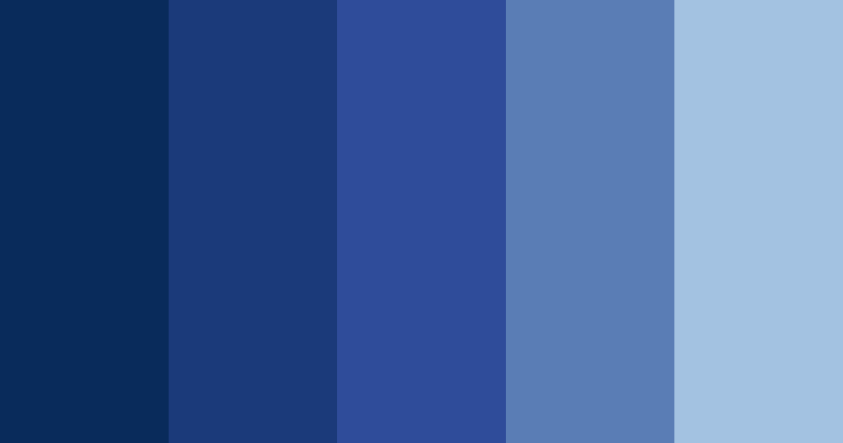 Download shades of blue color palette PNG image (landscape)