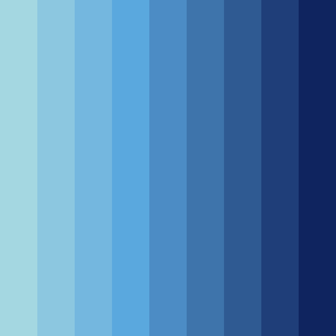 Download light blue shades color palette PNG image (square)