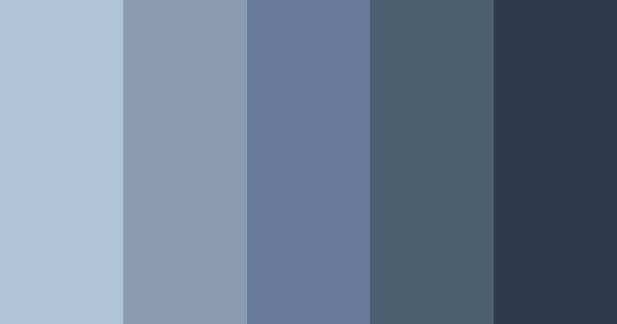 Download blue gray serenity color palette PNG image (landscape)