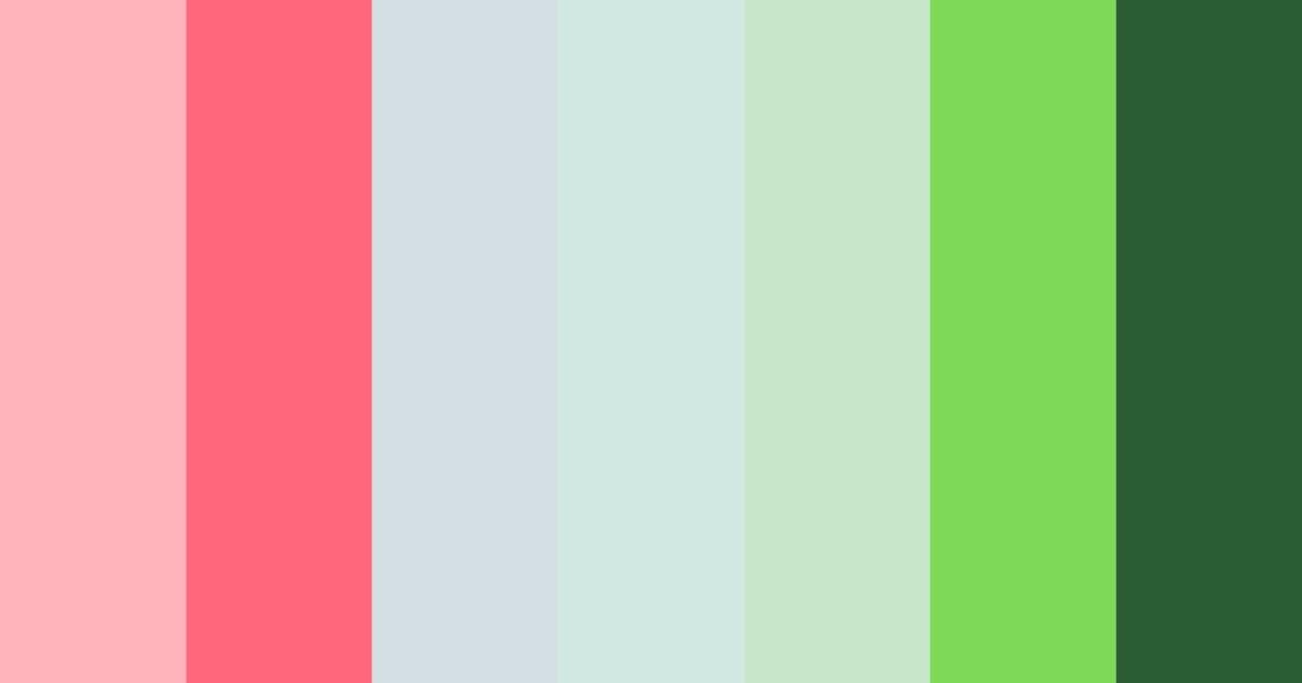 Download pink rainbow color palette PNG image (landscape)