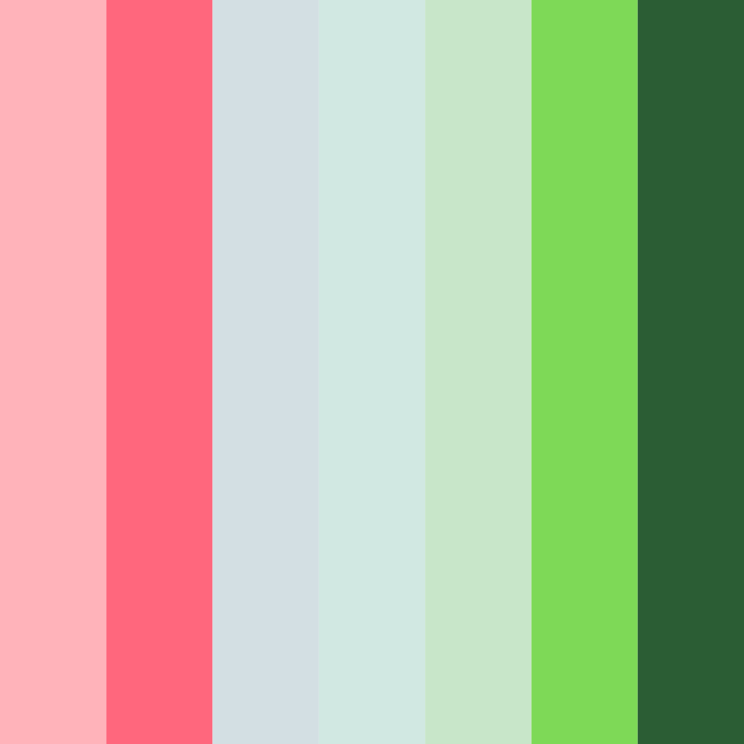 Download pink rainbow color palette PNG image (square)