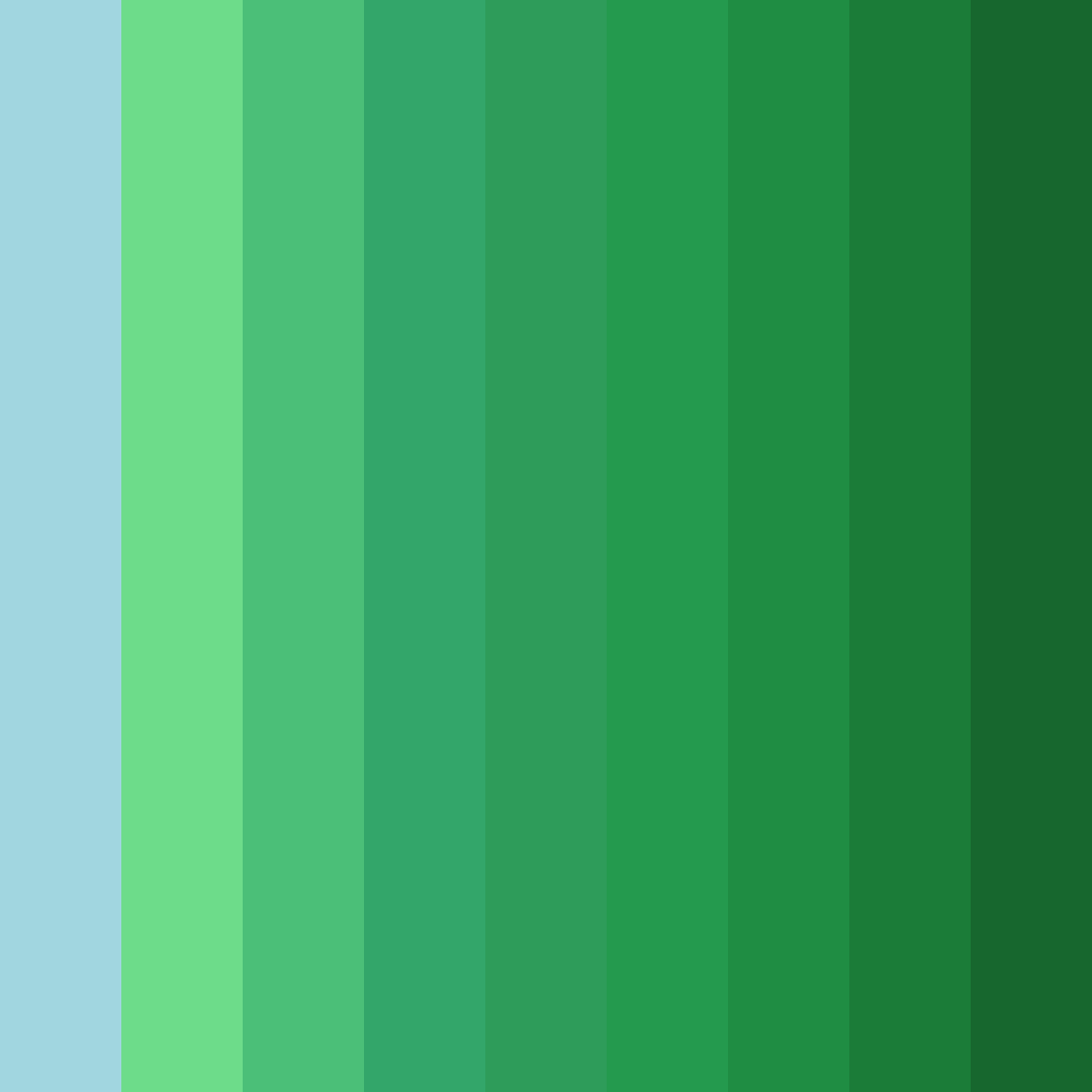 Download blue green shades color palette PNG image (square)