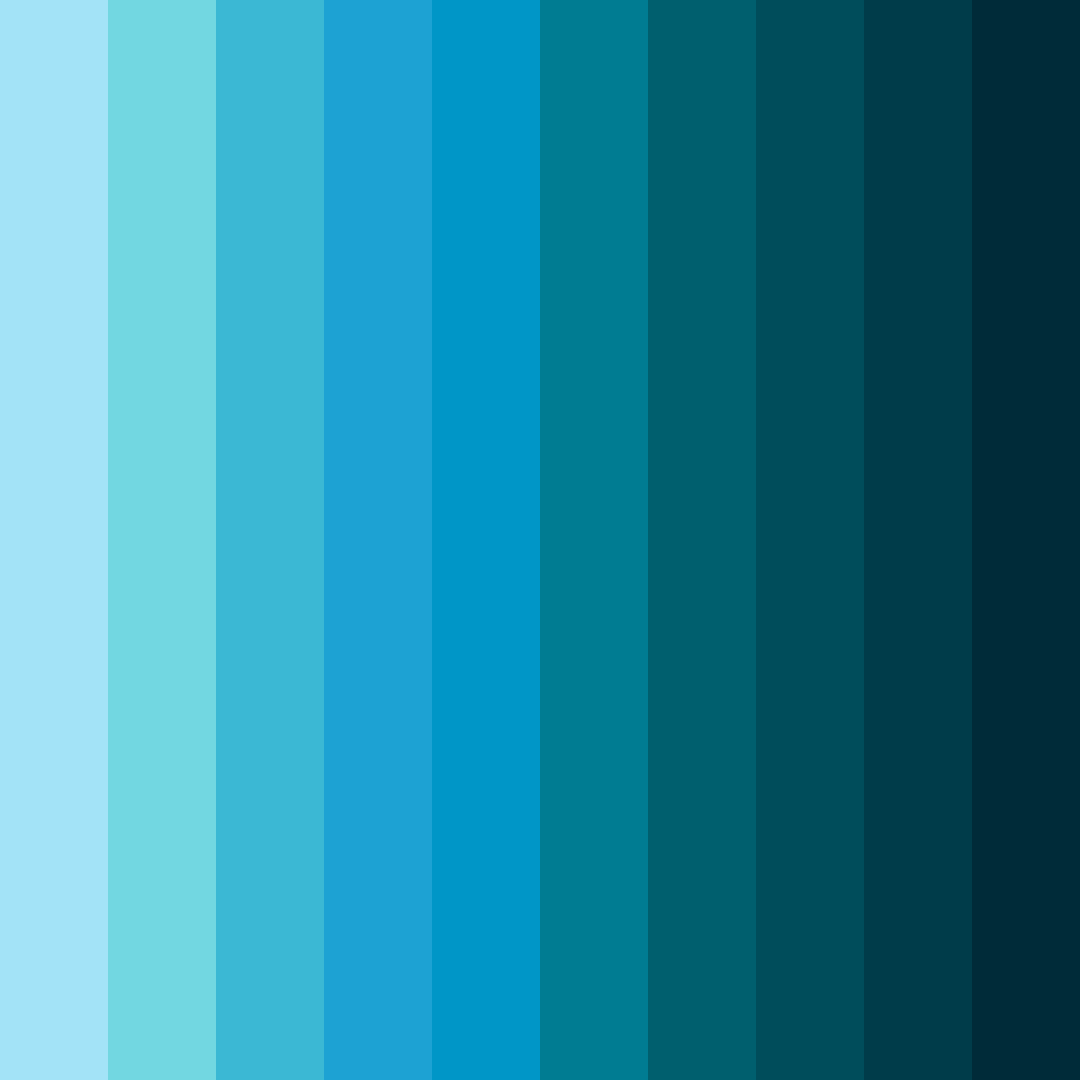 Download aqua cascade color palette PNG image (square)