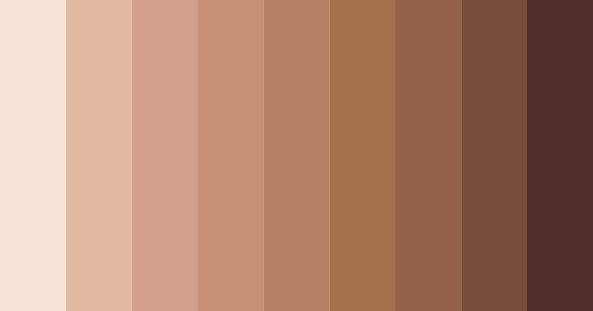 Download brown milk tea color palette PNG image (landscape)
