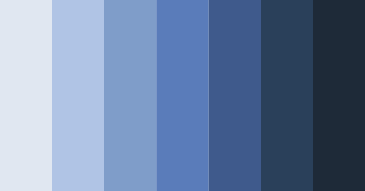 Download shades of blue night color palette PNG image (landscape)
