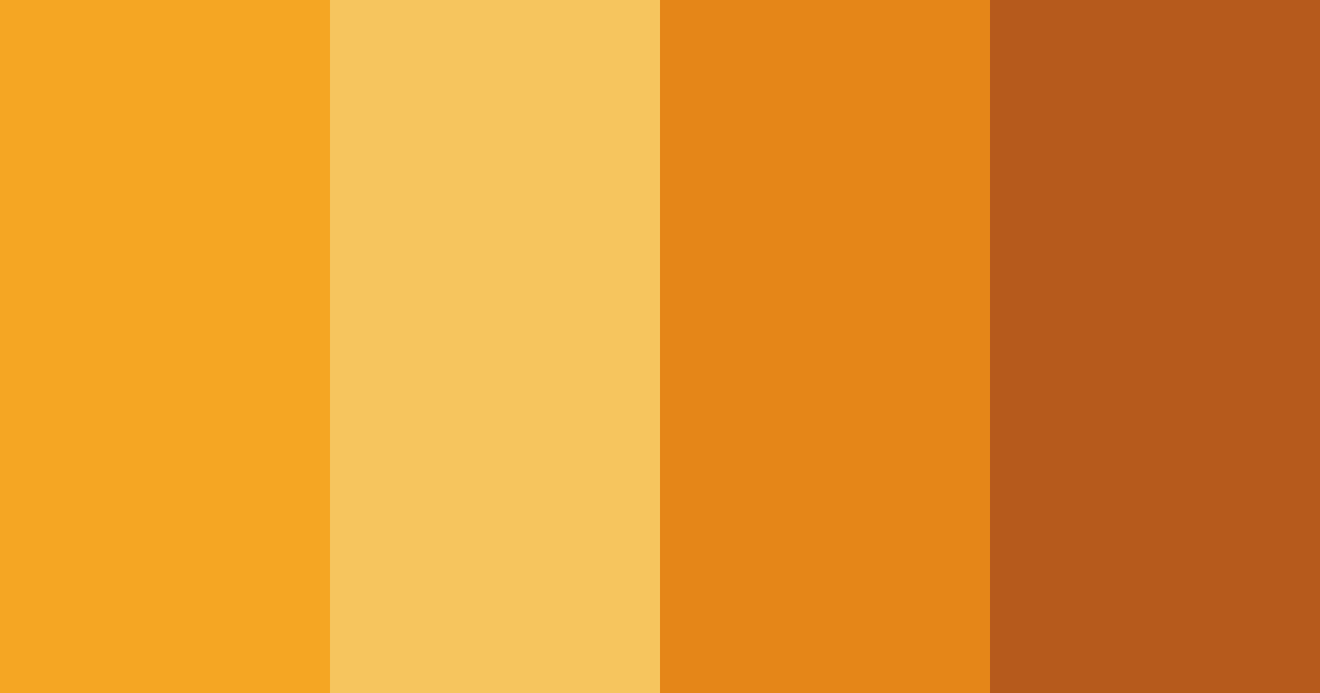Download orange shades color palette PNG image (landscape)