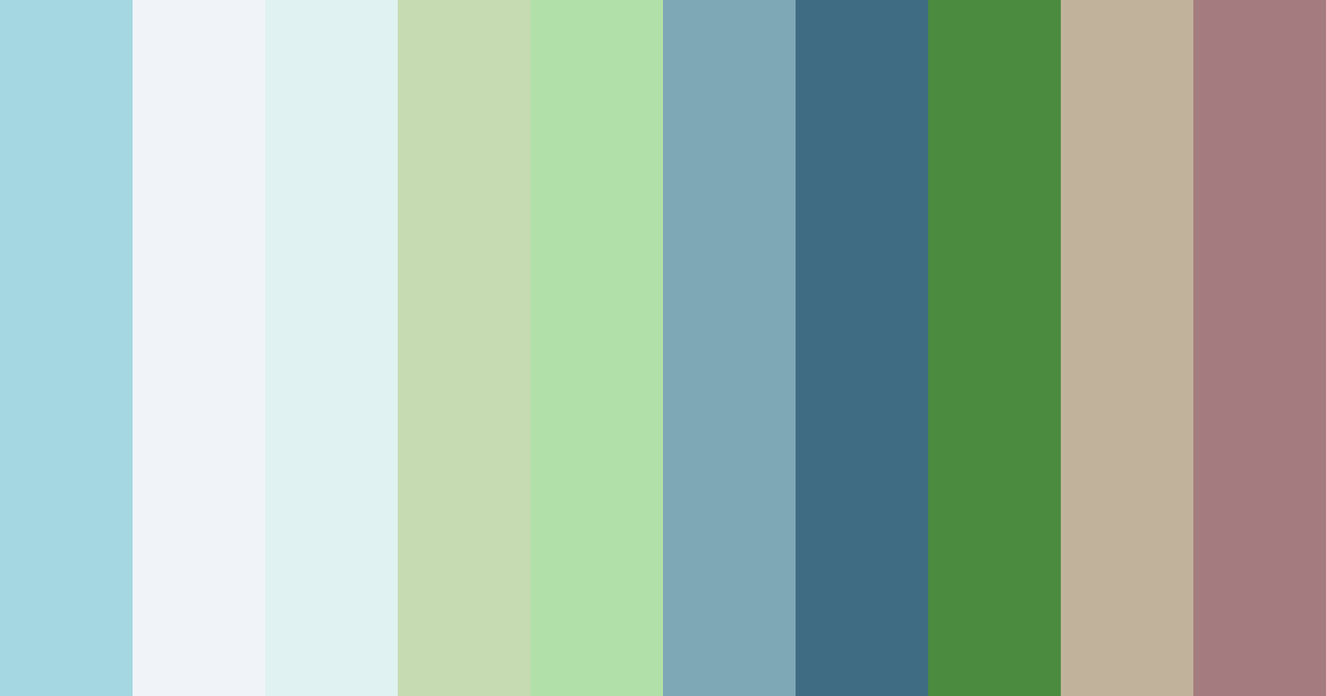 Download blue serenity color palette PNG image (landscape)