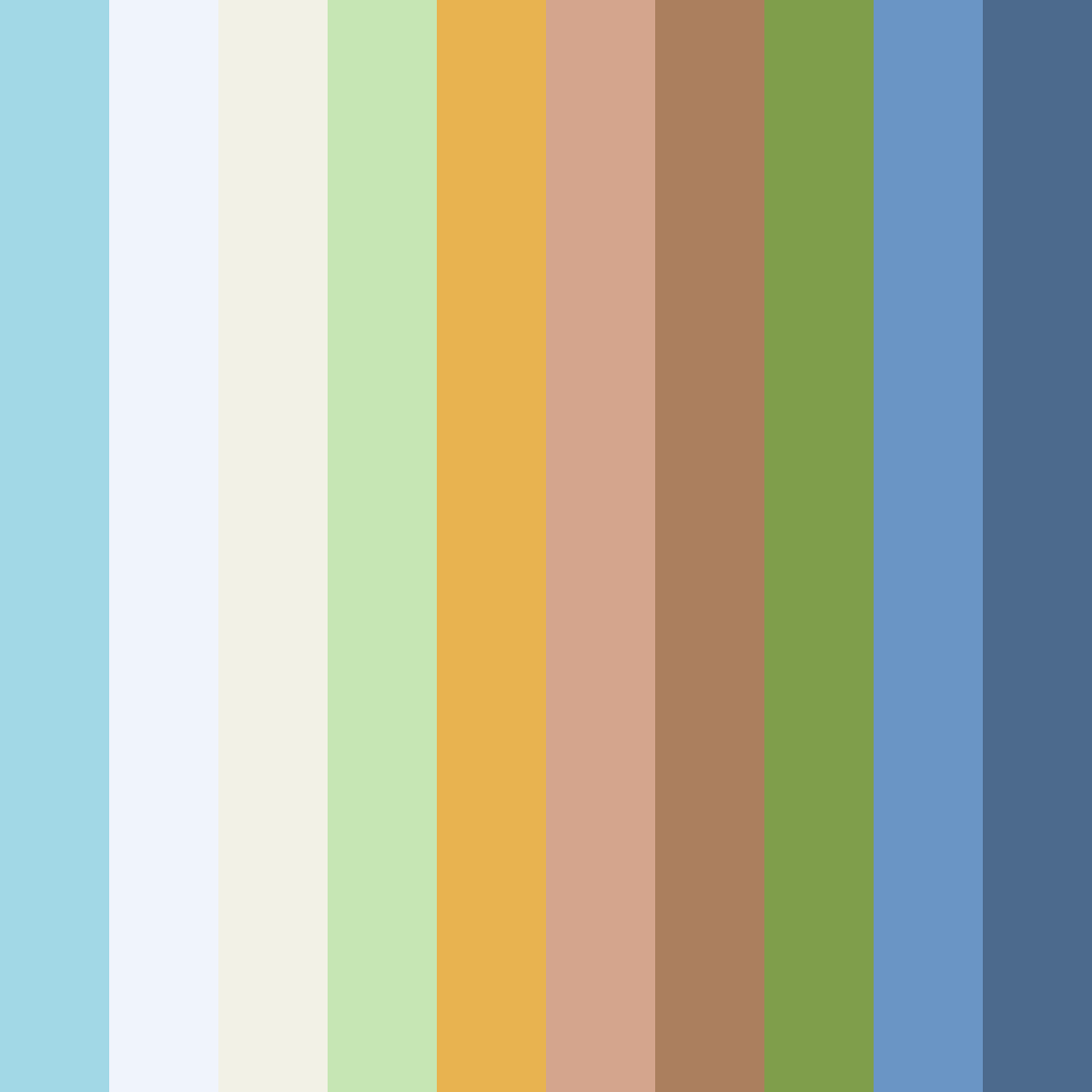 Download blue sky serenity color palette PNG image (square)