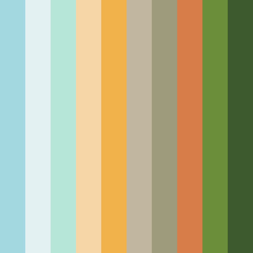 Download tranquil harmony color palette PNG image (square)