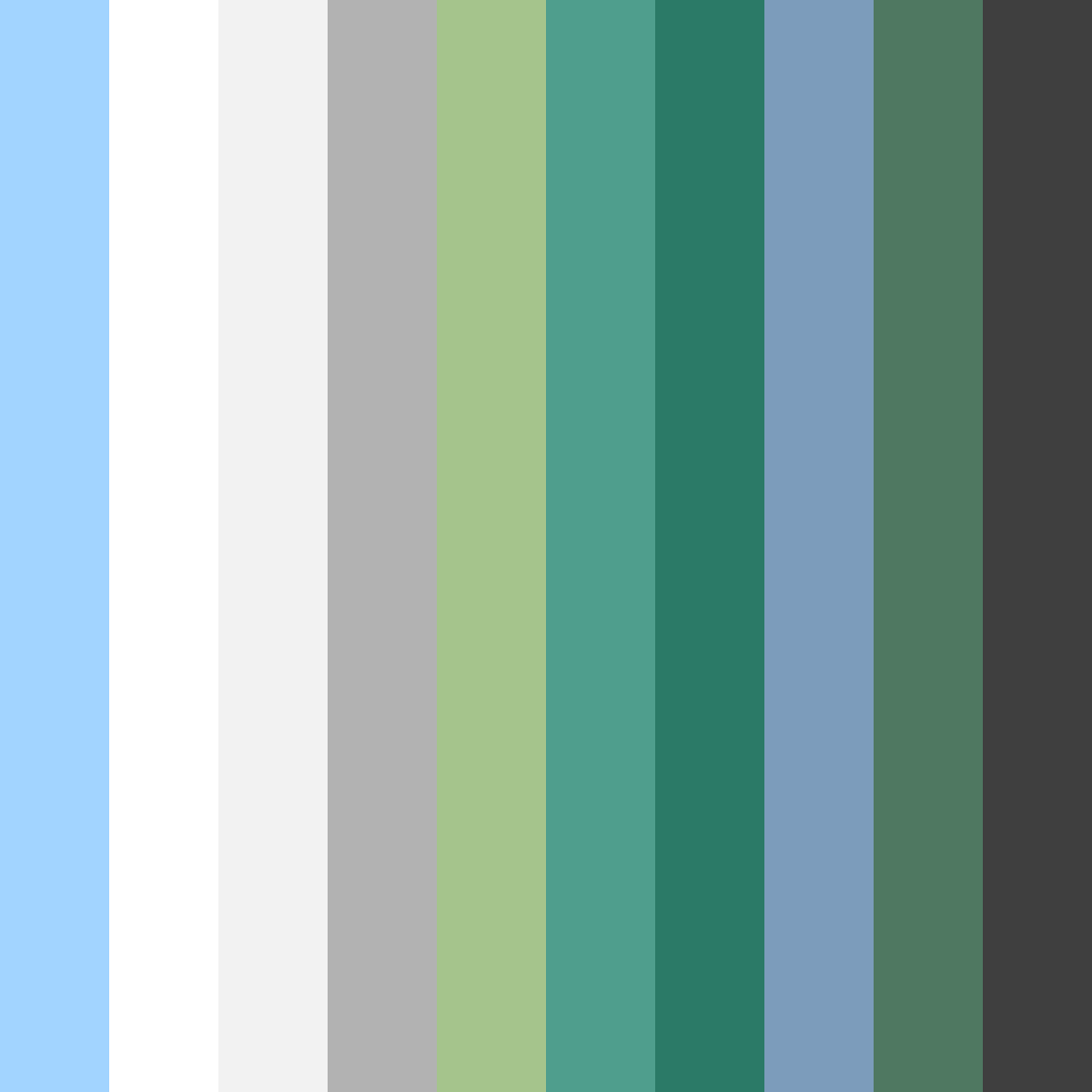 Download blue serenity color palette PNG image (square)
