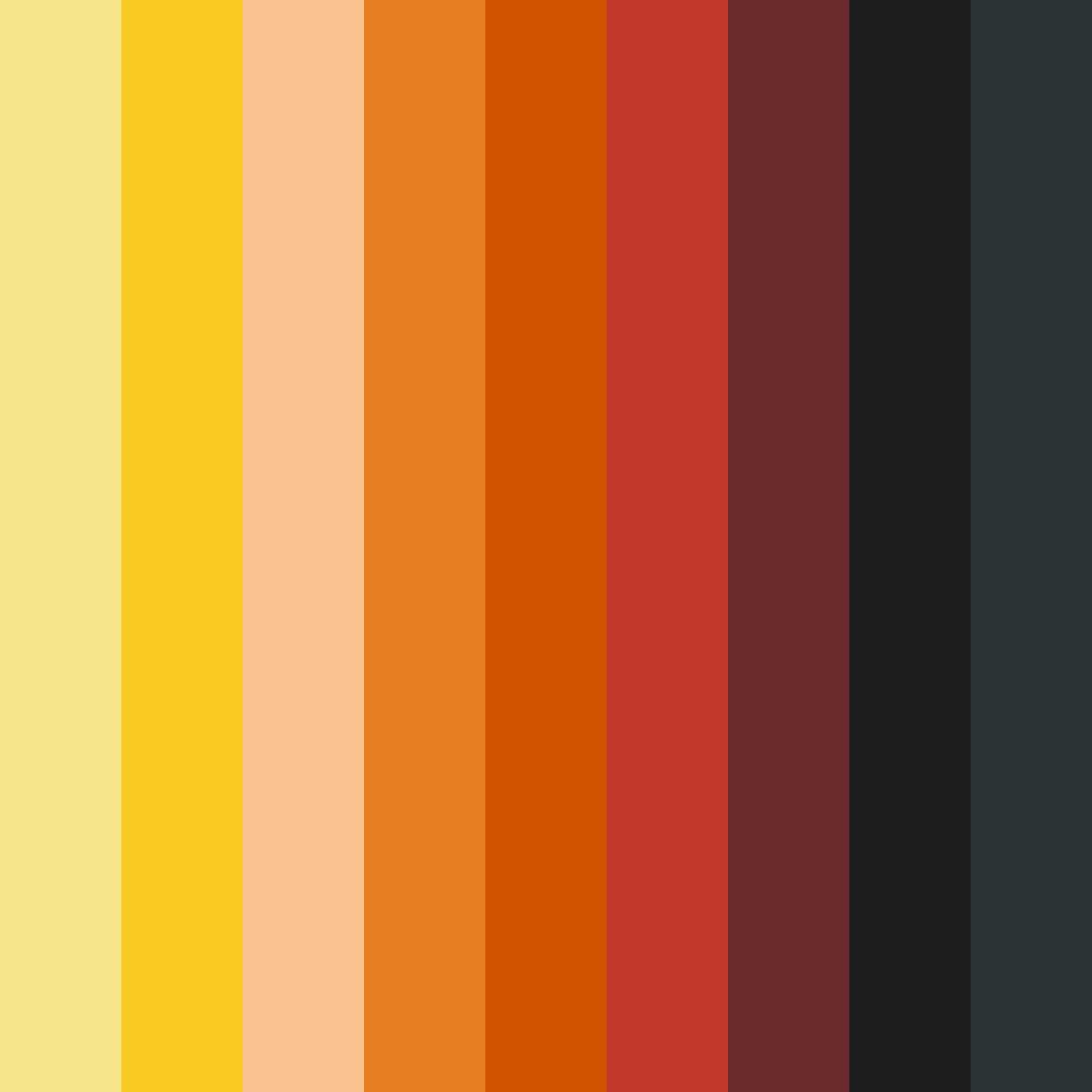 Download autumn ember glow color palette PNG image (square)