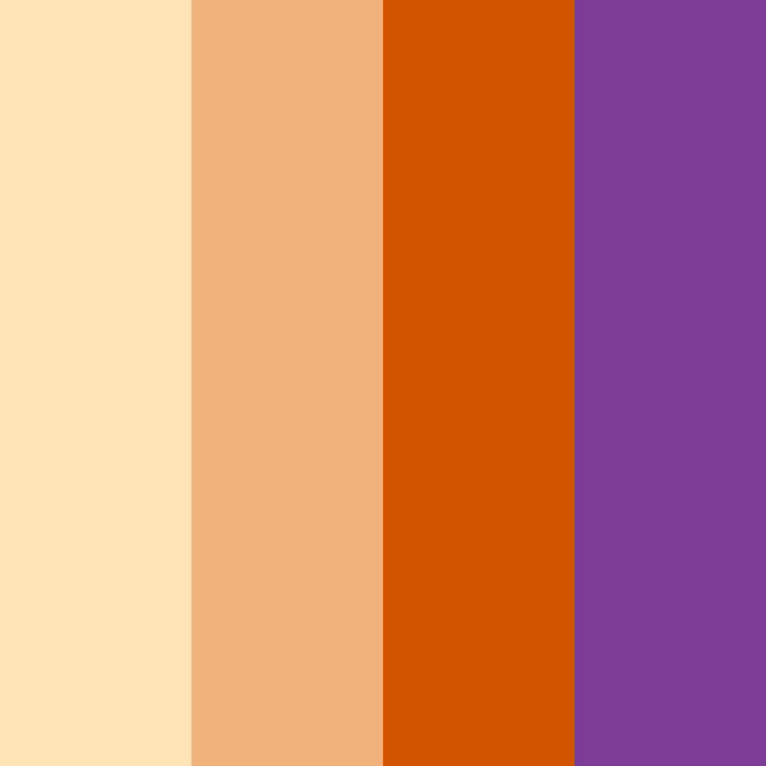 Download sunset harmony color palette PNG image (square)