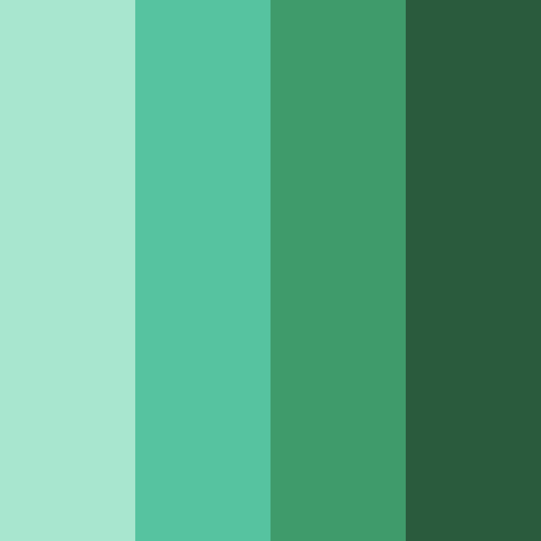 Download shades of grass green color palette PNG image (square)