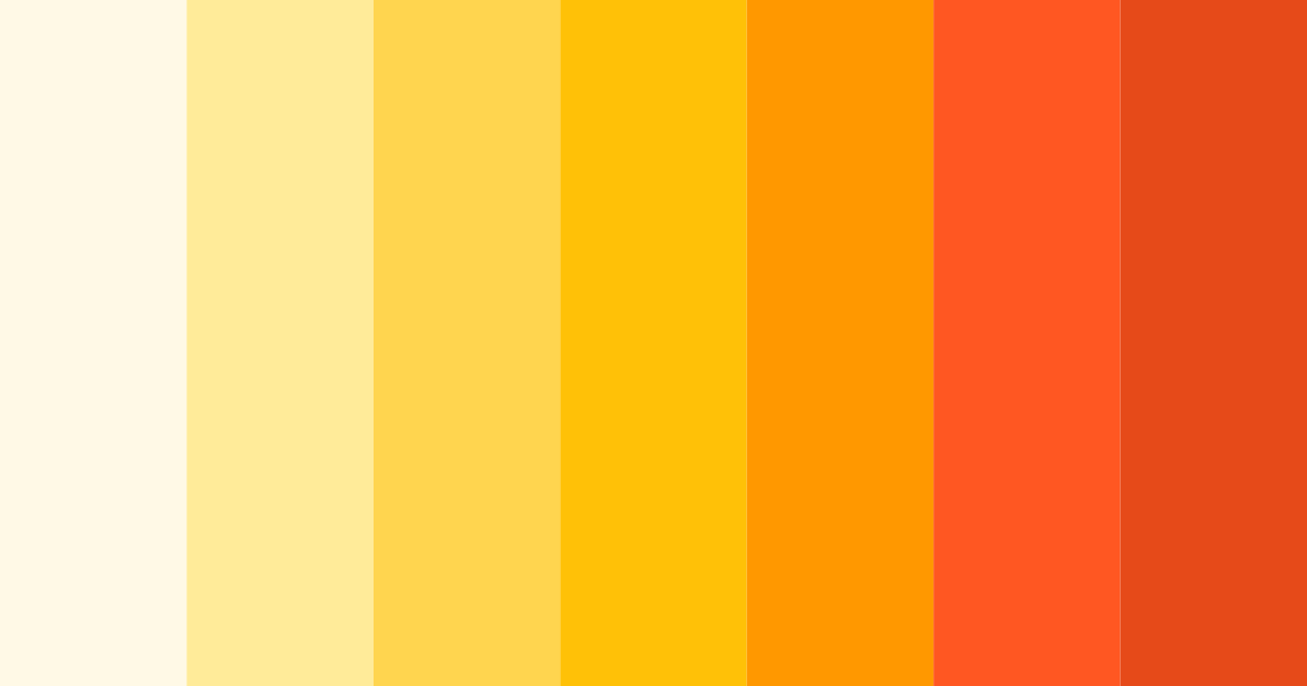 Download sunny yellow color palette PNG image (landscape)