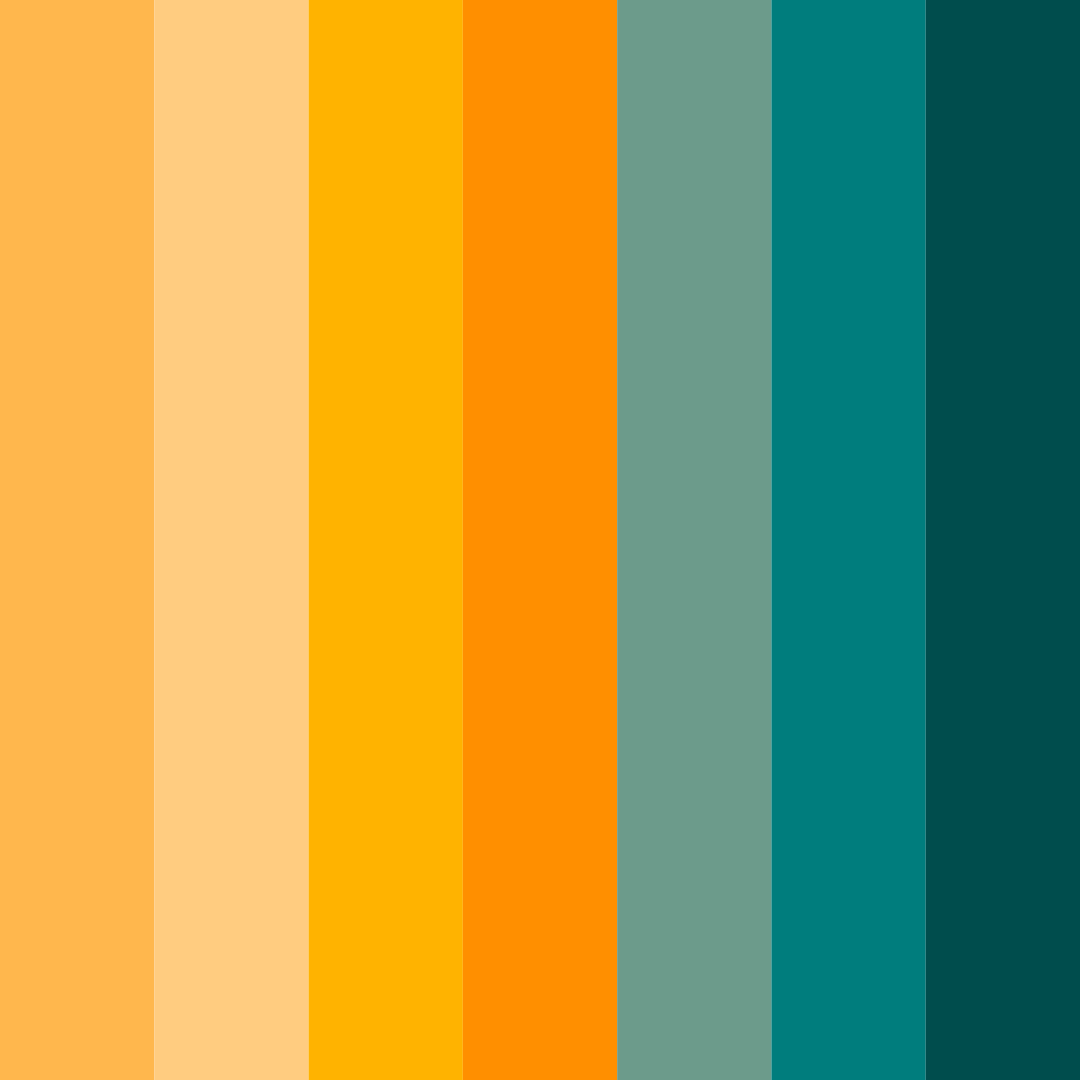 Download tropical dawn color palette PNG image (square)