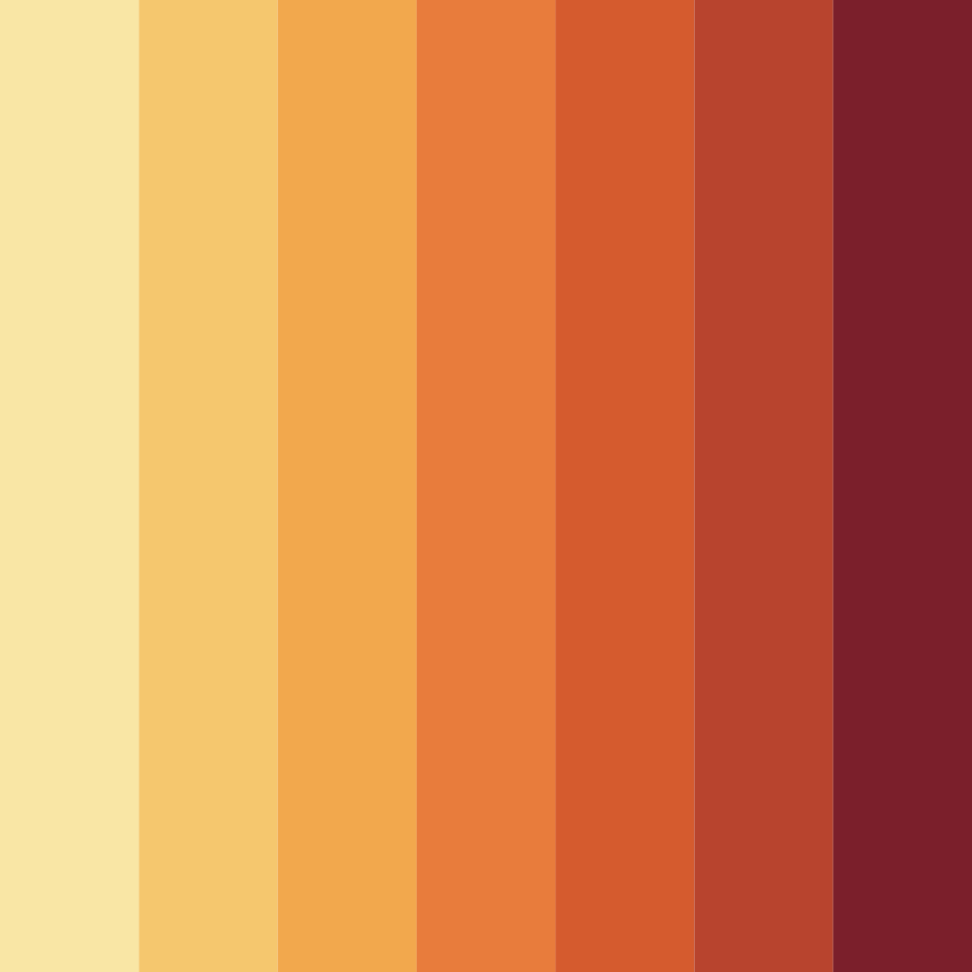 Download warm orange sunset color palette PNG image (square)