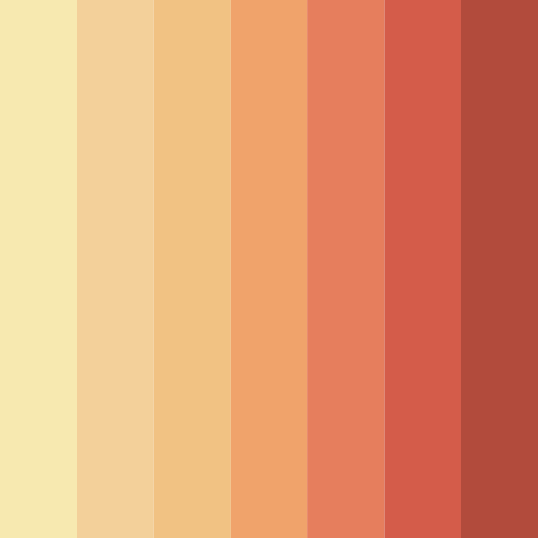 Download warm peach color palette PNG image (square)