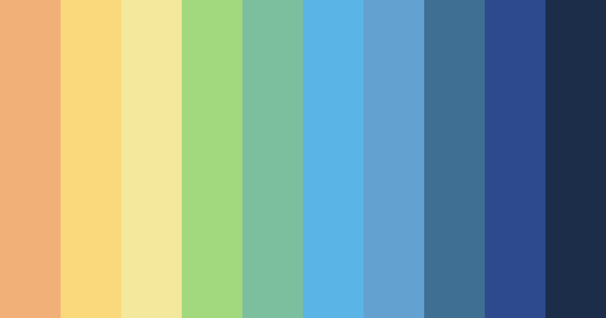 Download colorful blue color palette PNG image (landscape)