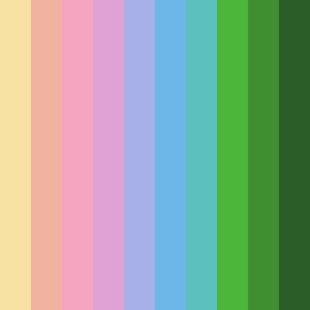 Download colorful harmony color palette PNG image (square)