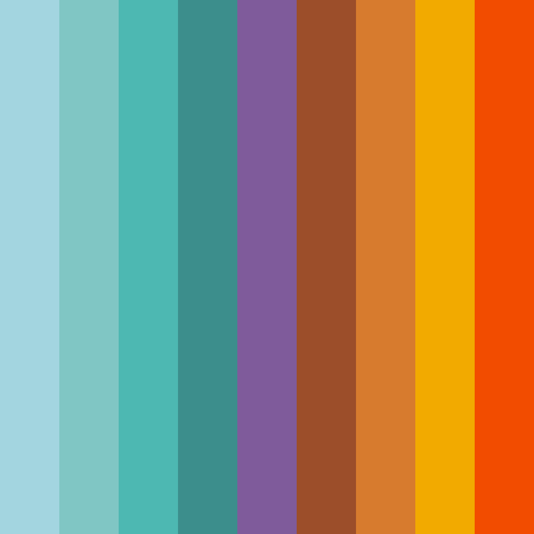 Download tropical sunset dreamscape color palette PNG image (square)