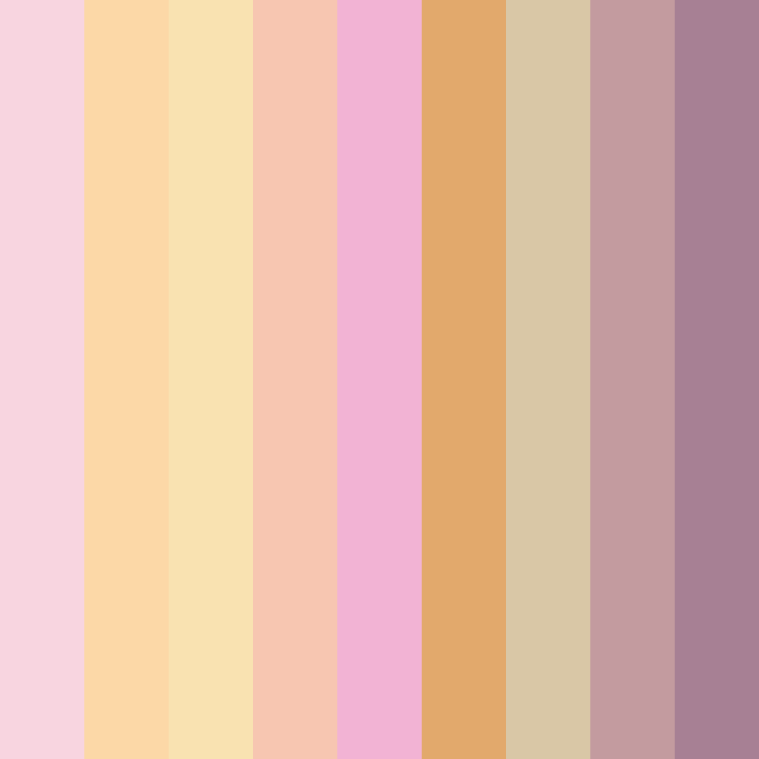 Download cotton candy sunrise color palette PNG image (square)