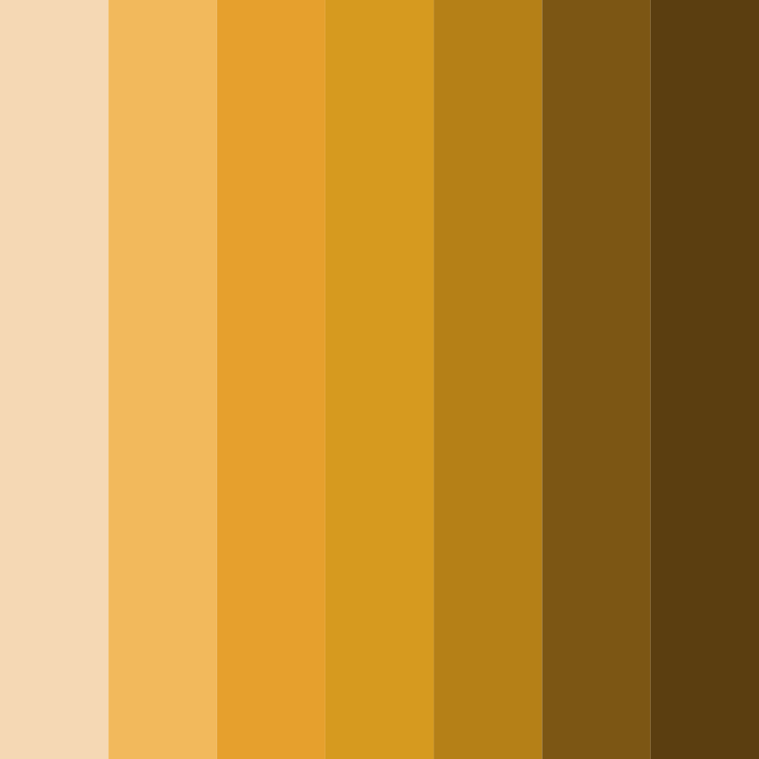 Download golden shades color palette PNG image (square)