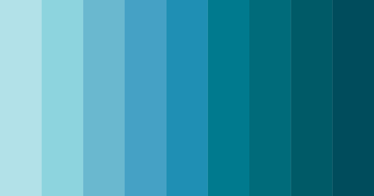 Download tiffany blue shades color palette PNG image (landscape)