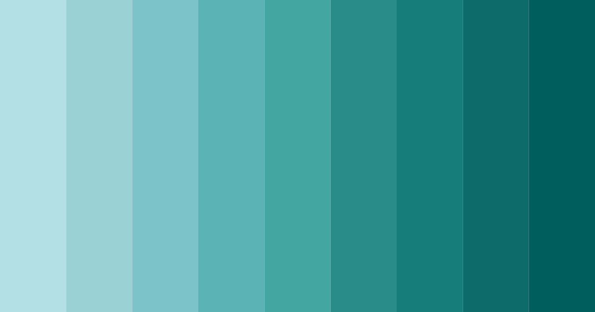 Download light blue green color palette PNG image (landscape)