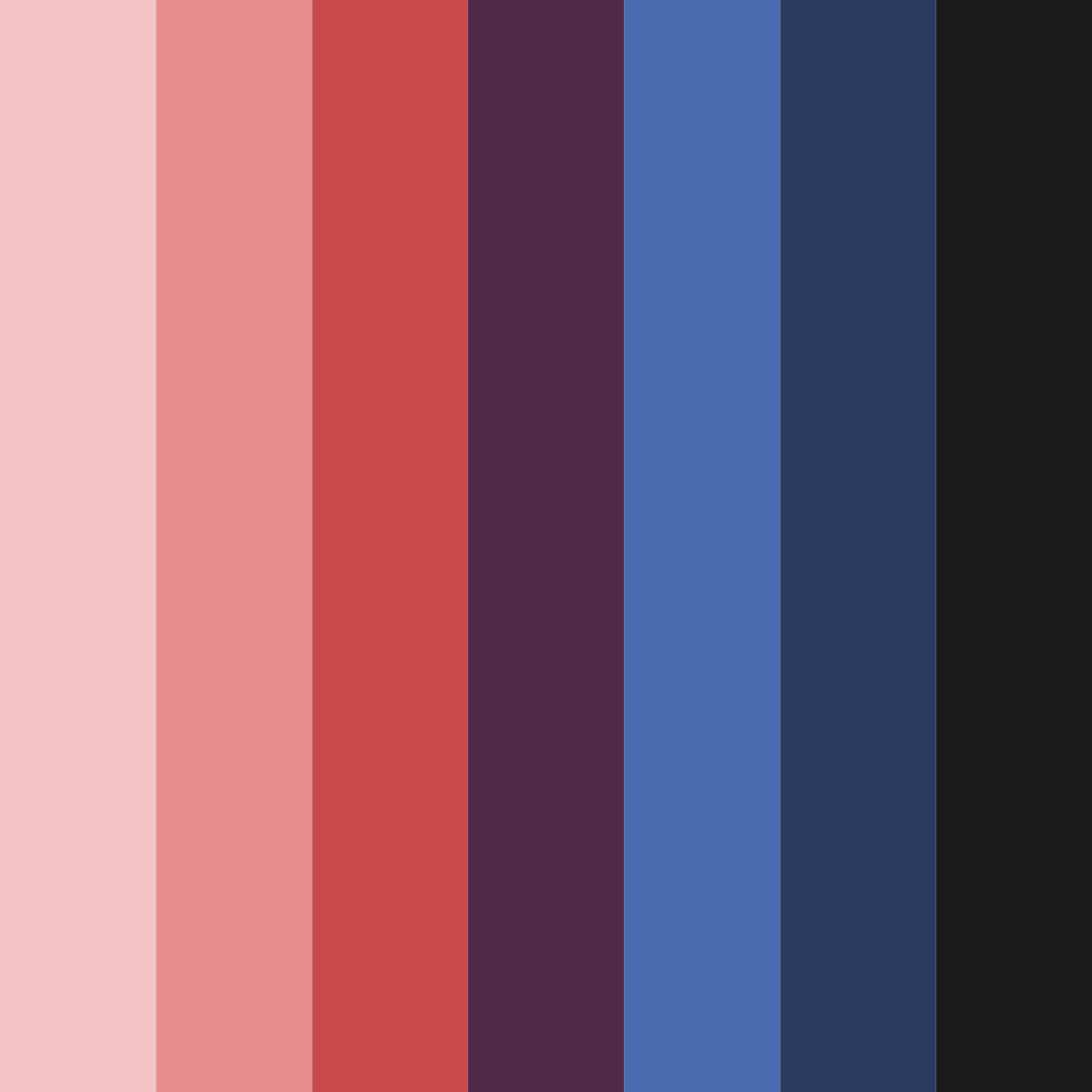 Download dark red and blue color palette PNG image (square)